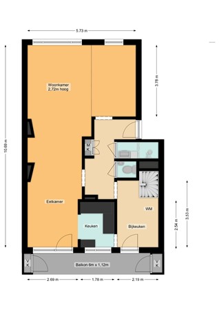 Floorplan - Daniël Catterwijckstraat 43, 2282 HK Rijswijk